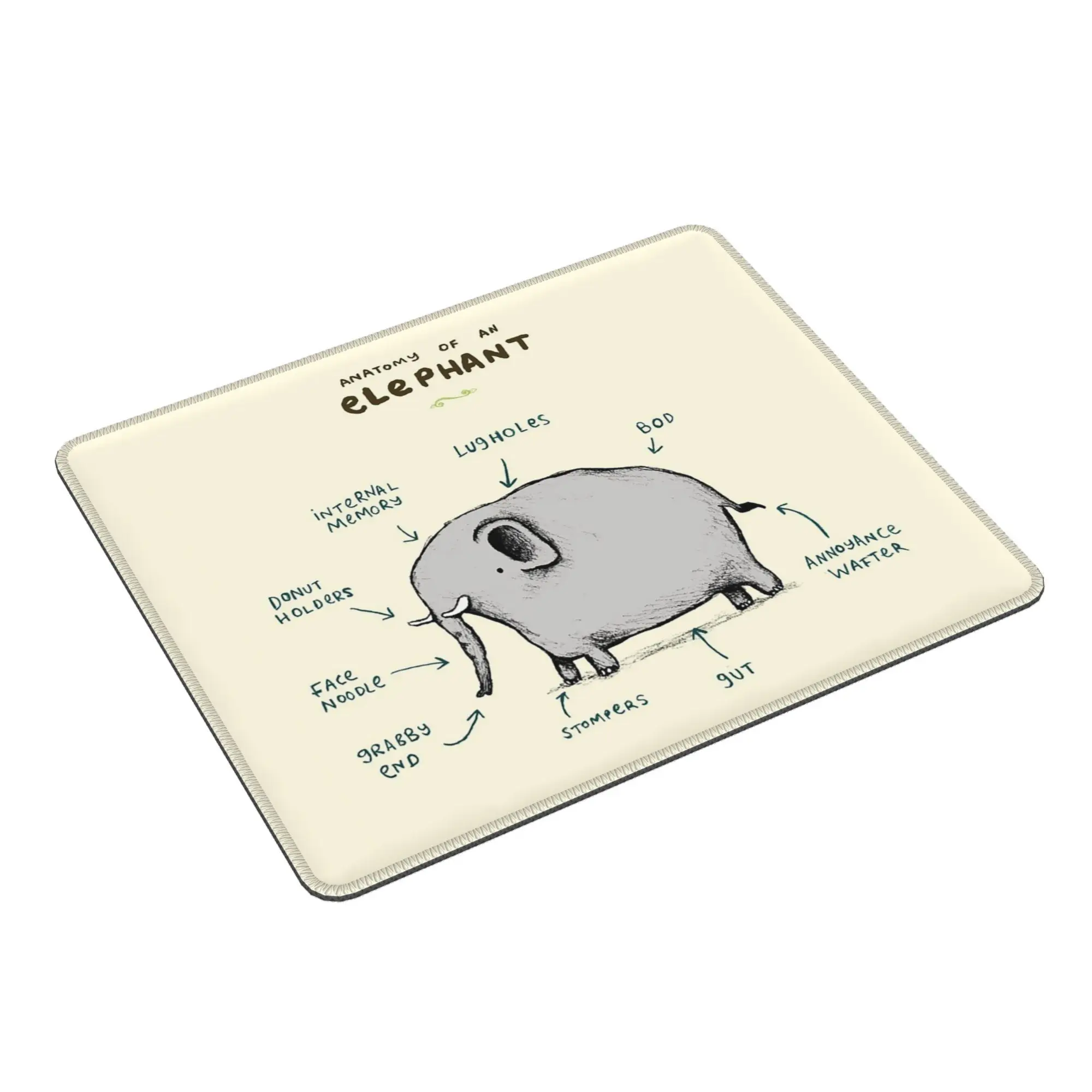 

Anatomy of an Elephant Mouse Pad Computer Keyboard Mouse Mat Gamer PC Laptop Desk Mat Office Accessories Table Mats