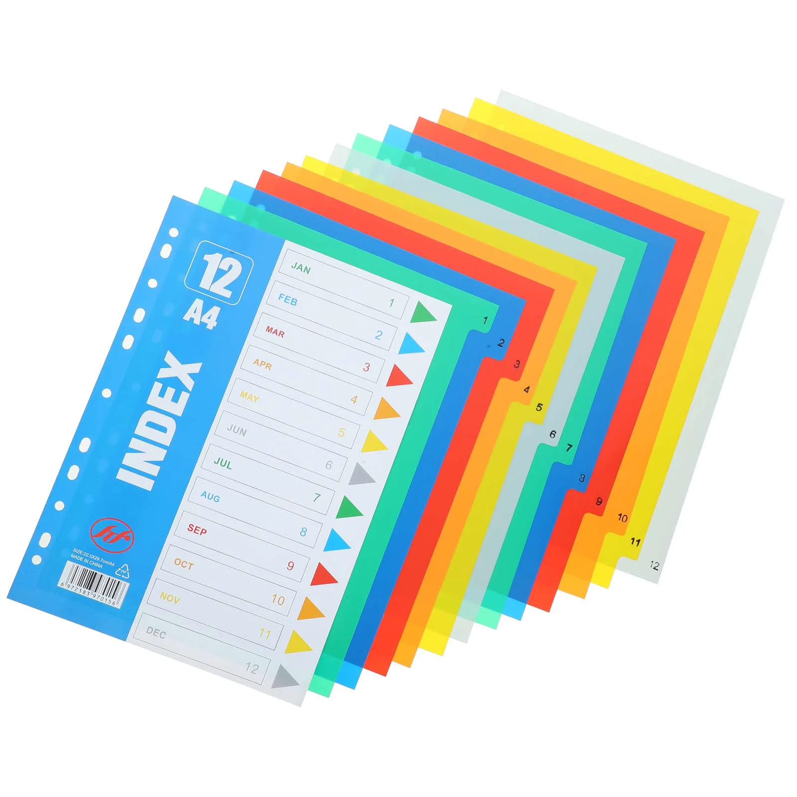 Index Separator Page Notebooks Dividers A4 Tabs Number Loose-leaf Markers Binder With Pp Pastel