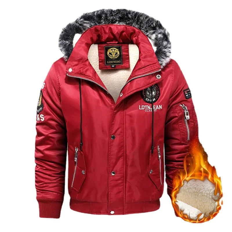 Abrigos informales de buena calidad para hombre, chaquetas ajustadas con capucha, Parkas de forro polar, abrigos cálidos para invierno, novedad, 4