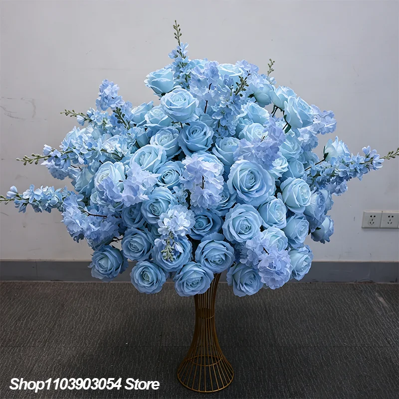 Künstliche weiße Kirschblüten-Rosen-Blumenarrangements Hochzeits-Hintergrund-Deko Tischdekoration Blumen-Bühnenbodendekoration Event-Requisiten – Detail 9