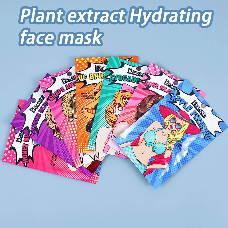 

DOLANJN 1/5/10/20pcs Avocado Plant Extract Soothing Mask Face Moisturizing Brightening Repair Hydrating Skin Care