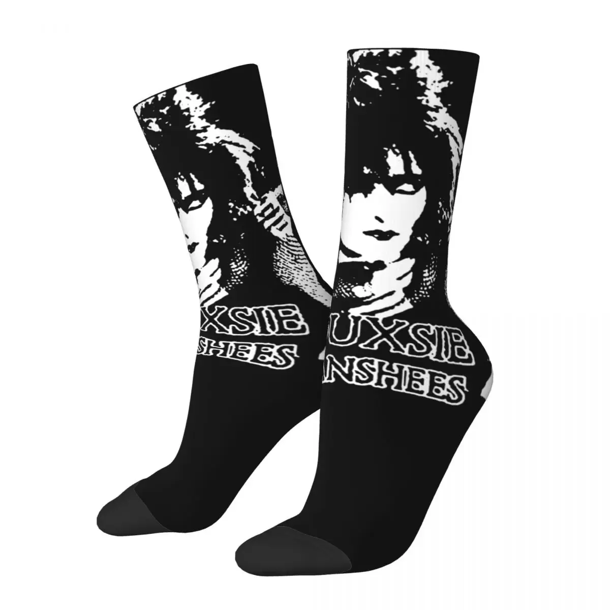 Autumn Winter Cool Men's Women's British Rock Band Punk Music Gothic Socks Siouxsie And The Banshees Sweat Absorbing Crew Socks