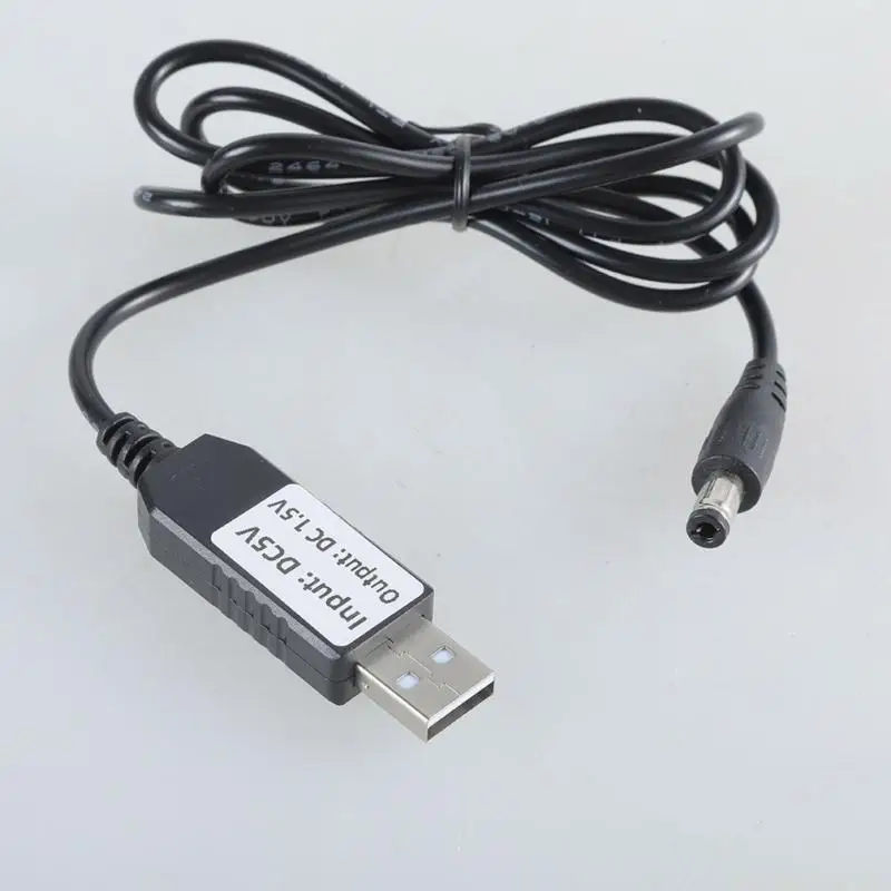 E56B USB Battery Eliminators Line USB 5V 2A to 1x1.5V LR03 AM-4 Dummy Battery Power Cable for Remote Thermometers