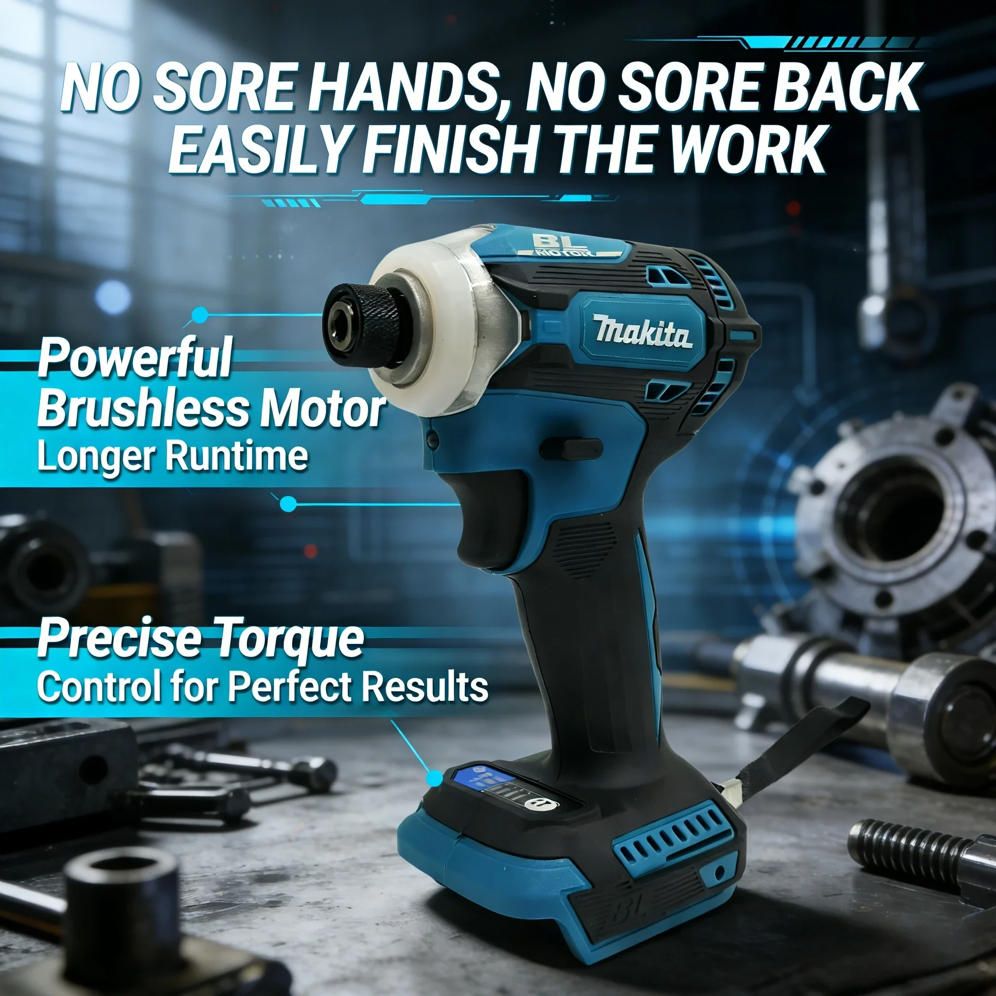 

Makita DTD171 18V Cordless Impact Driver - Brushless Electric Screwdriver & Power Tools for Fastening (Tool Only)
