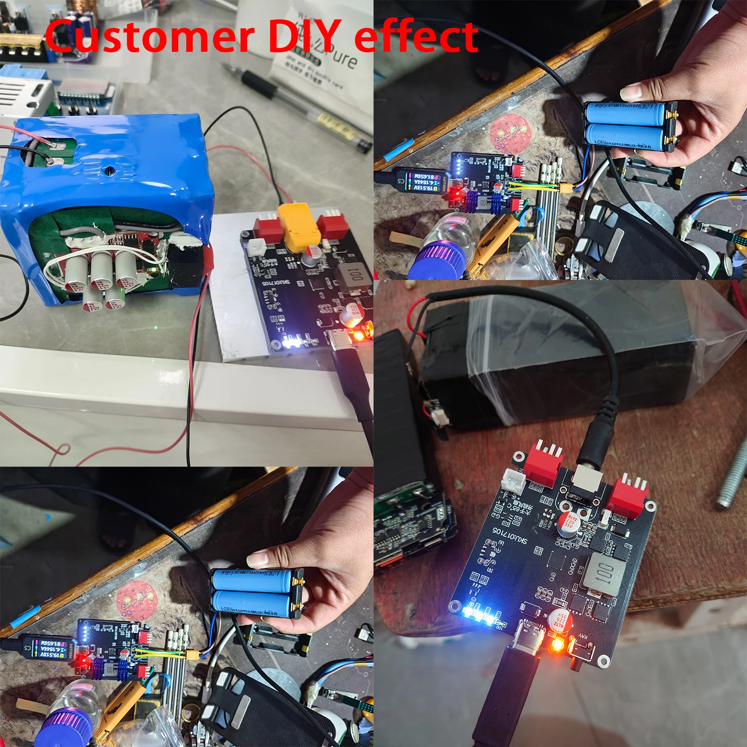 PD3.1 140W Bidirectional Fast Charging IP2366 2S 3S 4S 5S 6S Lithium Battery Charging Board Li-ion Lifepo4 BMS charger 12V 24V