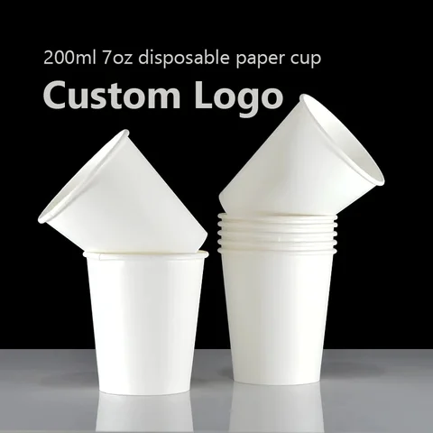 1000pcs 180ml 6oz paper cups Personalized Custom，Company logo cups printing，Event Party Cups，Disposable Cup Custom，logo Custom