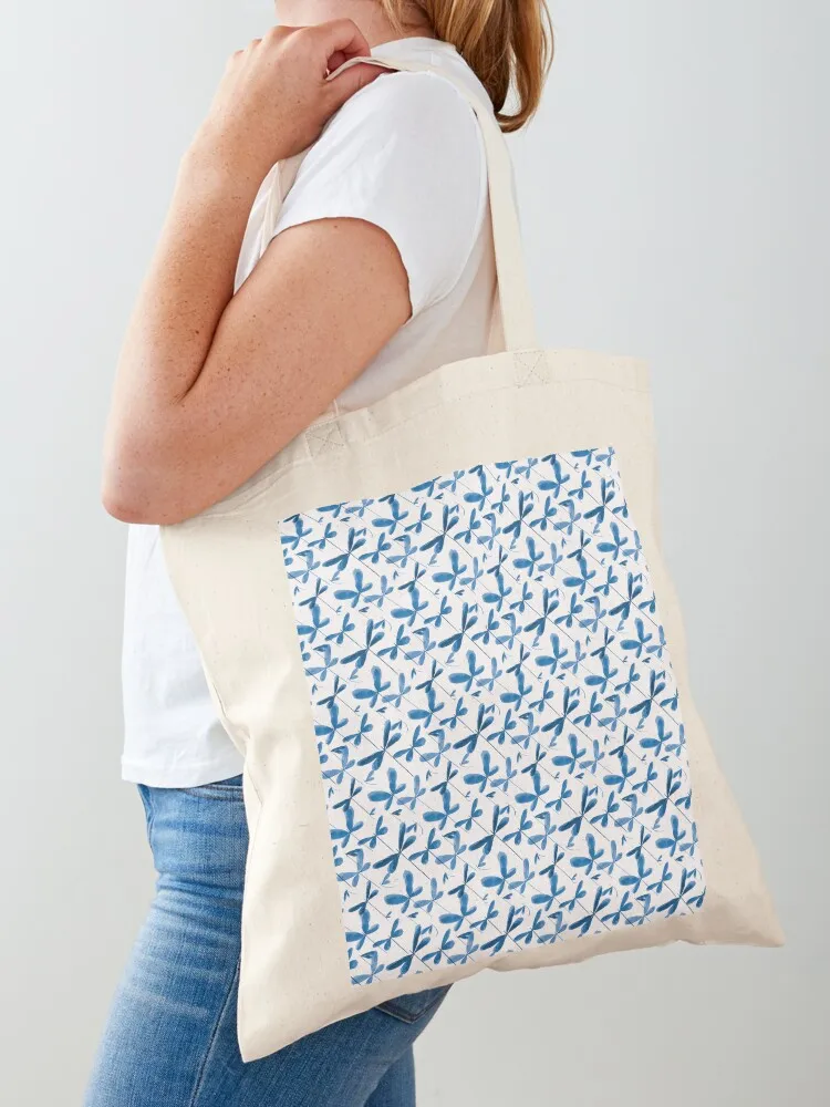 

Dragonflies in Blue Watercolor Tote Bag female bag shopping cart bags Fabric bag canvas bags