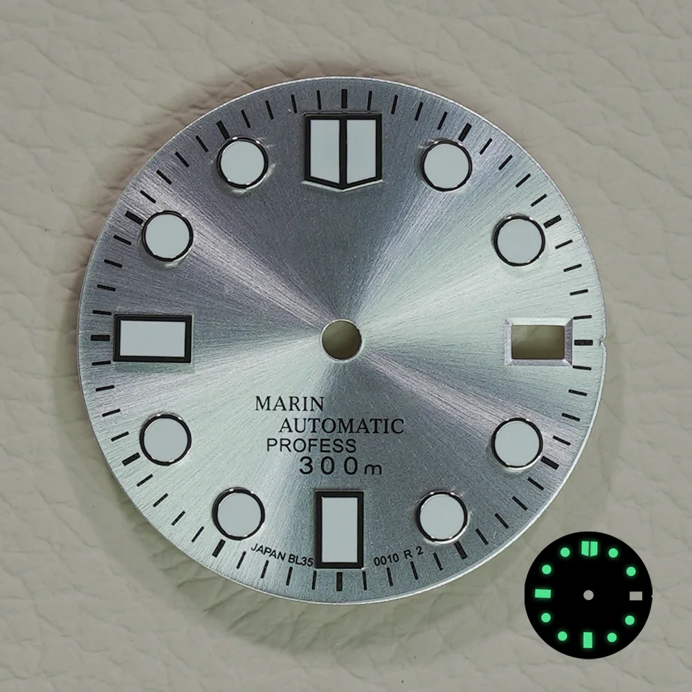 NH35 dial High Quality 28.5mm S Dial Watch Dial For NH35 NH36 Movement Green Luminous Movement Watch Accessories Repair Tool