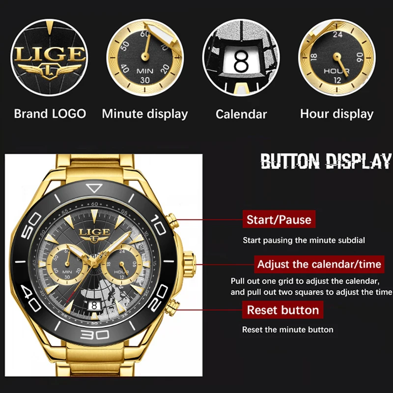 Men's Fashion Automatic Waterproof Quartz Watch