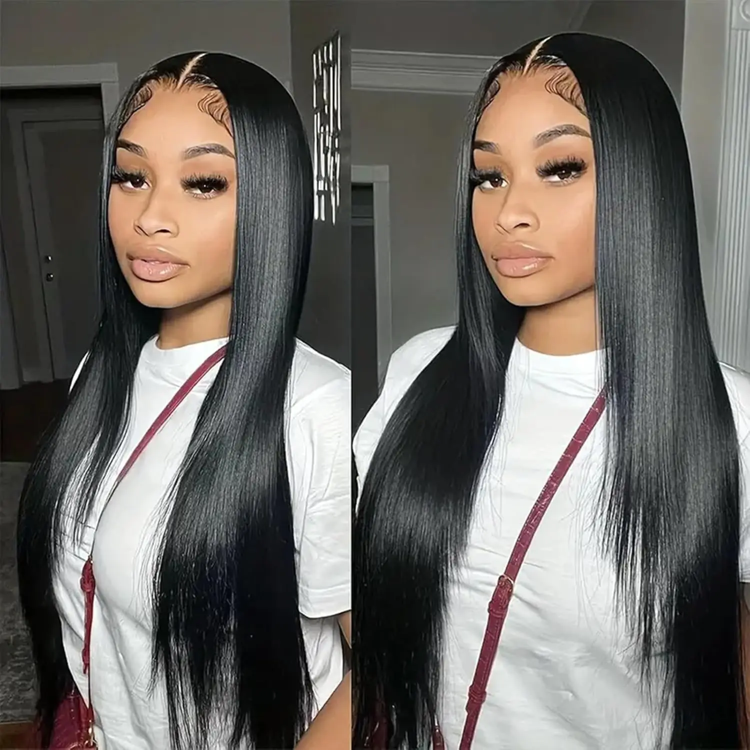 

40 Inch Straight 13x6 Hd Lace Frontal Wigs Human Hair For Black Women Brazilian Pre Plucked With Baby Hair 13x4 Lace Front Wigs