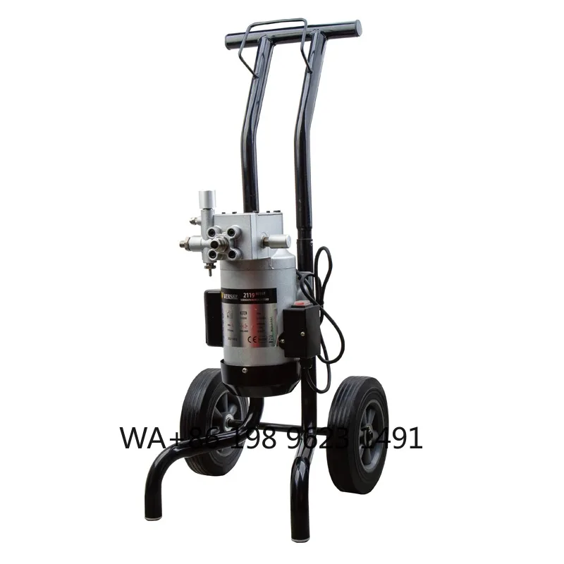 1300W Diaphragm Airless Paint Sprayer with wheels, 10m hose pole nozzle for coating decoration