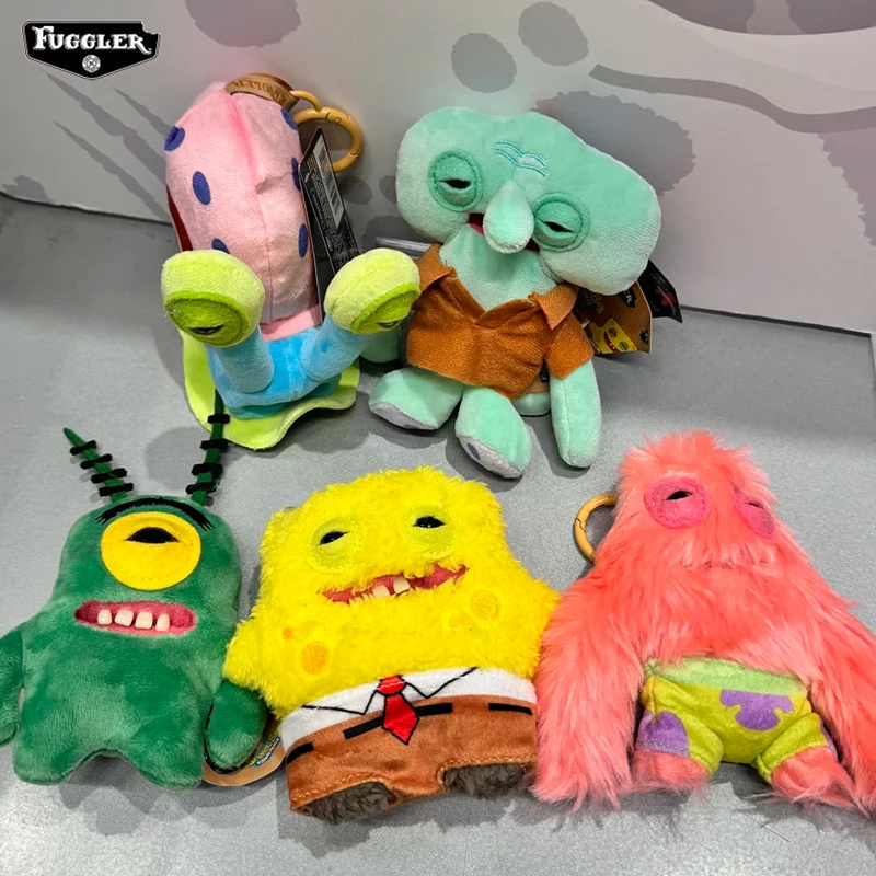 Fuggler SpongeBob SquarePants Plush Keychain Patrick Star Squidward Tentacles Gary Sheldon J. Plankton Stuffed Toys Keychains