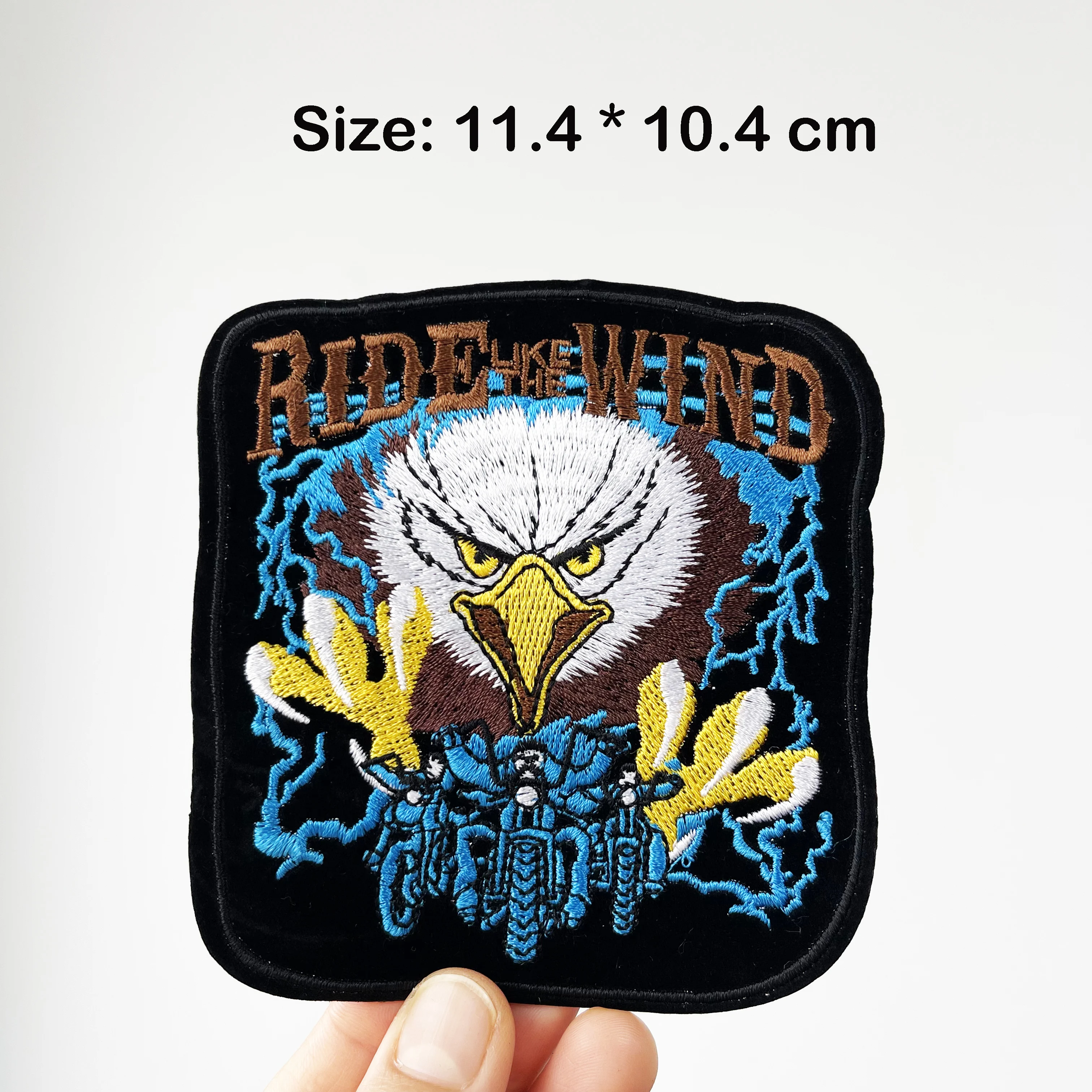 Skull Embroidery Patch Skeleton Eagle Patch Iron On Patches For Clothing Thermoadhesive Patches On Clothes Punk Rock Style Badge