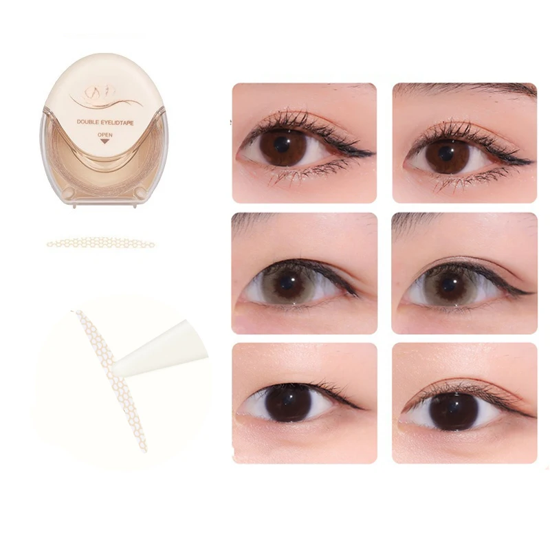 Natural Invisible Double Eyelid Tape Stickers Fiber Instant Eyelid Lift Paste Long Lasting Bigger Eyes Beauty Tool