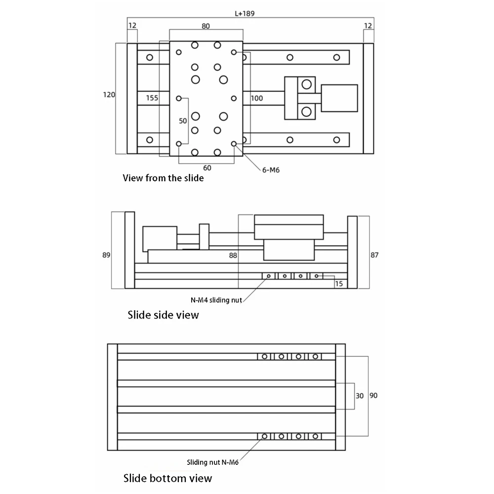 GX120 SFU1605 Precision Ball Screw Linear Guide Shaft Actuator Module Position Slide Table Dual Rail Motion Heavy Load