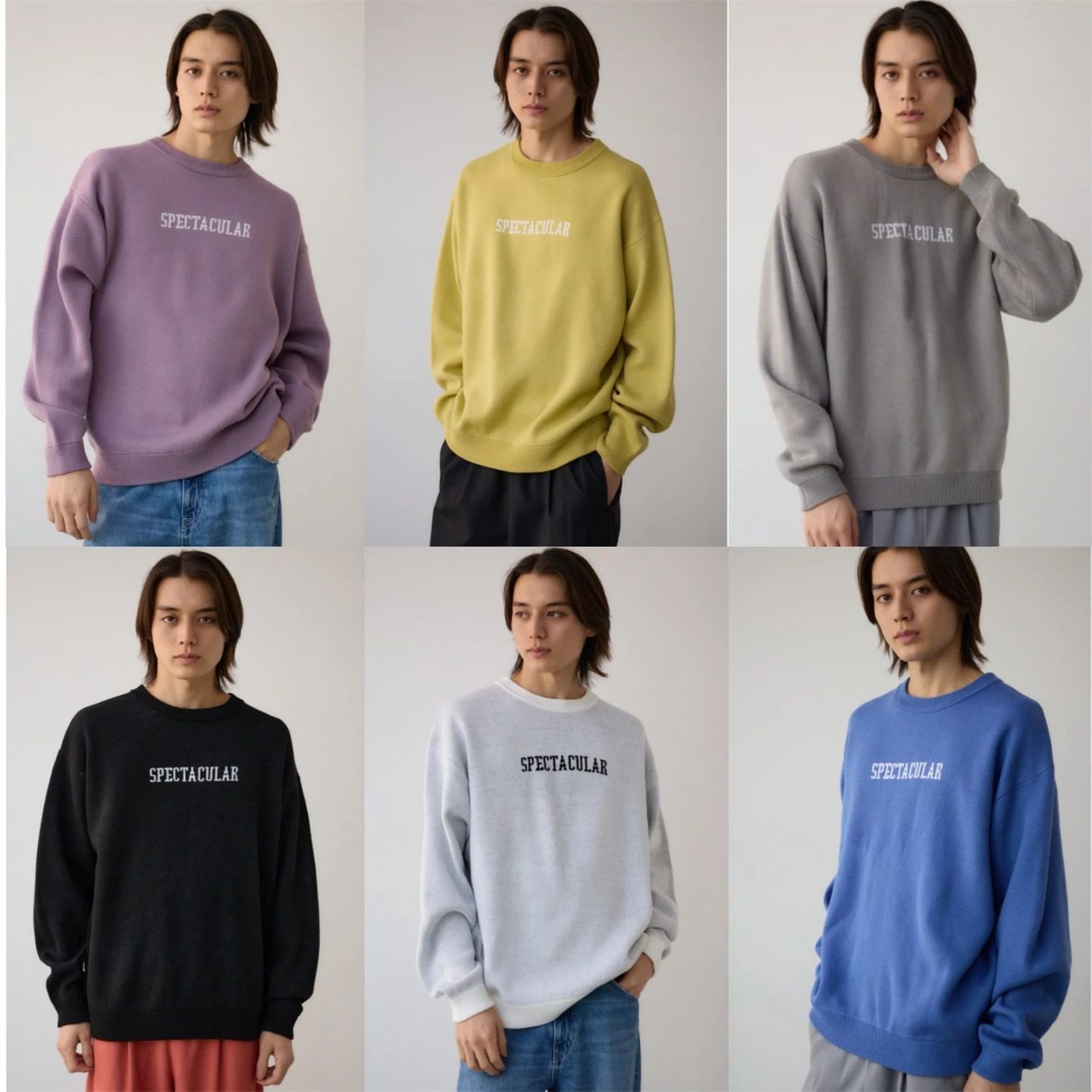 

Простой круглый вязаный свитер с вышивкой буквами Ne, двухслойный мужской и женский осенний теплый длинный свек для поездок на работу, Faion