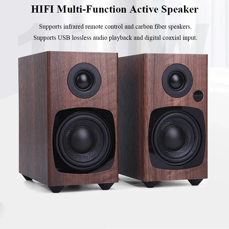 3-inch Active Desktop Speaker 100W Output Power Bluetooth 5.0 TPA3116 Amplifier Chip OPA2604 Op-Amp HIFI Bluetooth Speaker