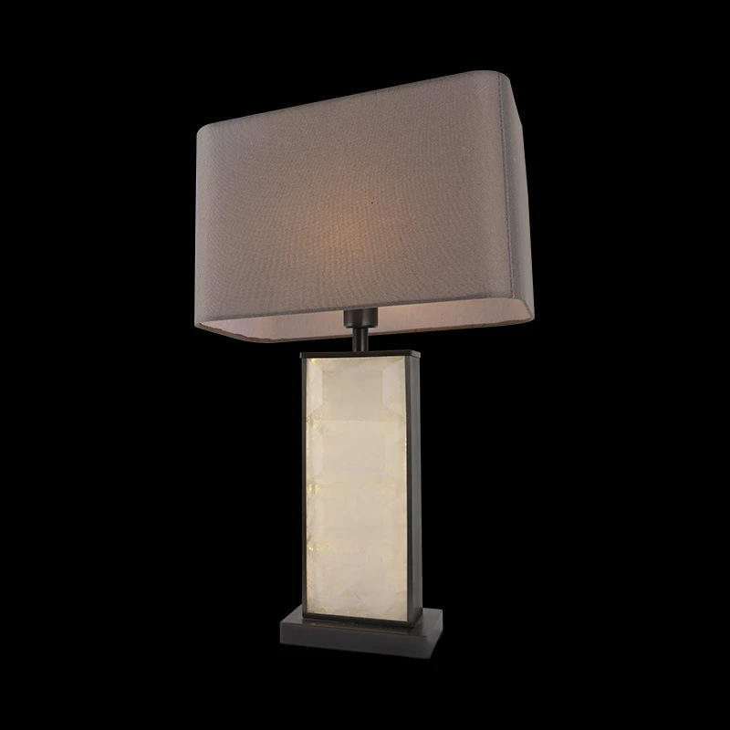 Light luxury crystal table lamp, modern simple bedroom bedside lamp, designer model room living room decorative table lamp