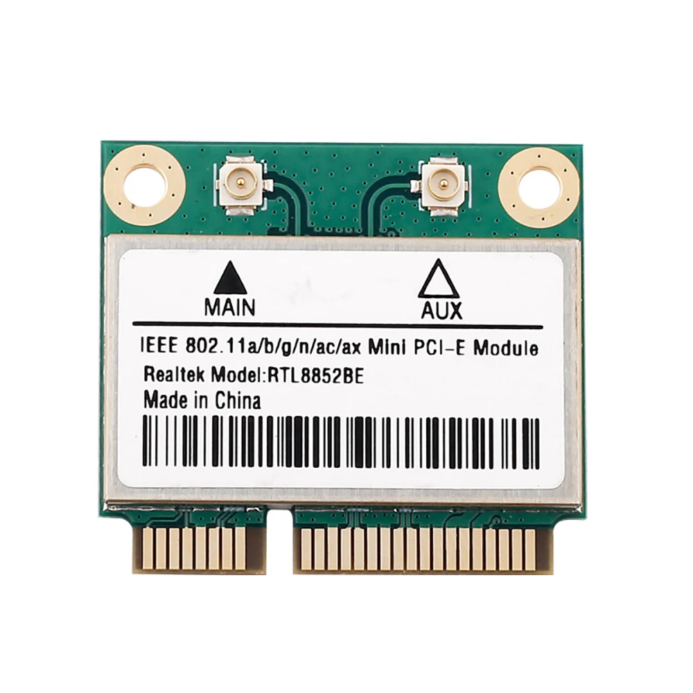 

Сетевая карта AX1800 Wifi6 RTL8852BE Mini PCI-E 2.4G/5Ghz Wlan, беспроводная, Bluetooth 5.2, двухдиапазонная, 802.11AX