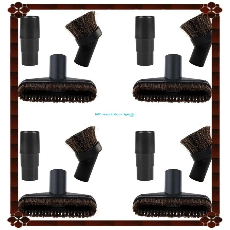 تسليم 24 ساعة 4X متنوعة فرشاة مكنسة كهربائية رئيس فوهة قطع غيار شعر الخيل مع محول 32/35 مللي متر