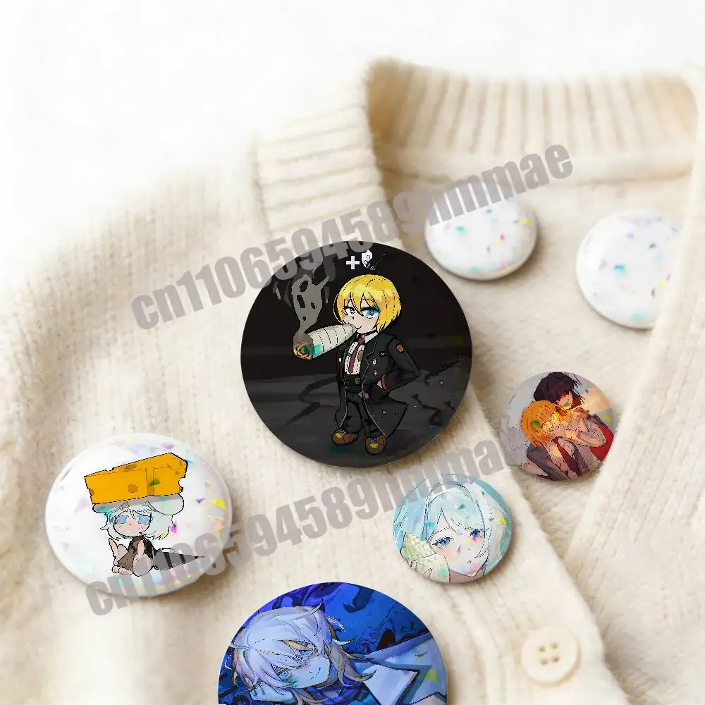 For Faust L-Limbus Company Don Quixote Emblem Round Pins Insignia Badge Cover Ornament 32mm Brooch Button Cosplay