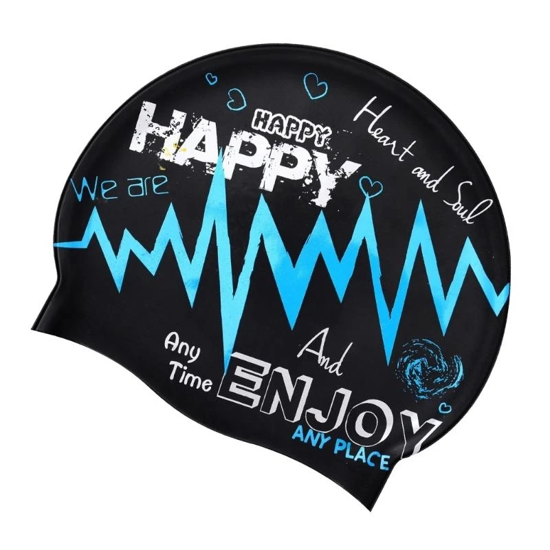   High Elastic Silicone Swim Caps for Adults Long or Short Hair, Ergonomic Designs Watertight Swimming Caps Swim Pool Hat