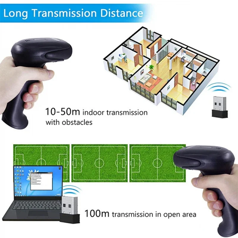 High-Speed QR Code Scanner with USB Interface, CMOS Light Source & Stand - For IOS-Stocked Items