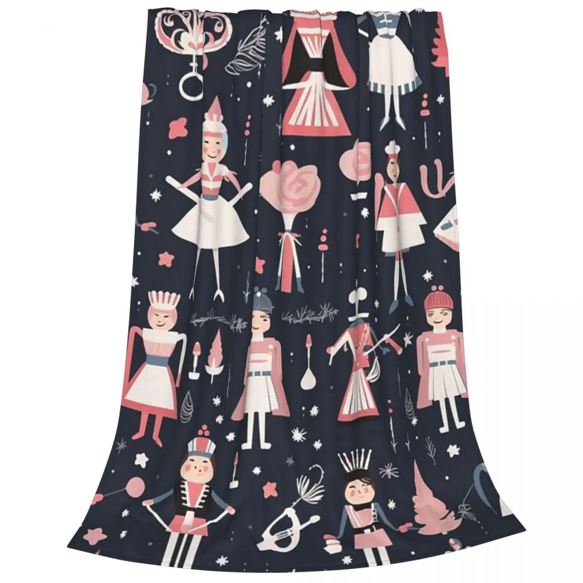 Christmas Nutcrackers Stars Ballerina Violin Blanket Fleece Sofa Throw Blankets For Couch Bedding Travel Throws Bedspread Quilt