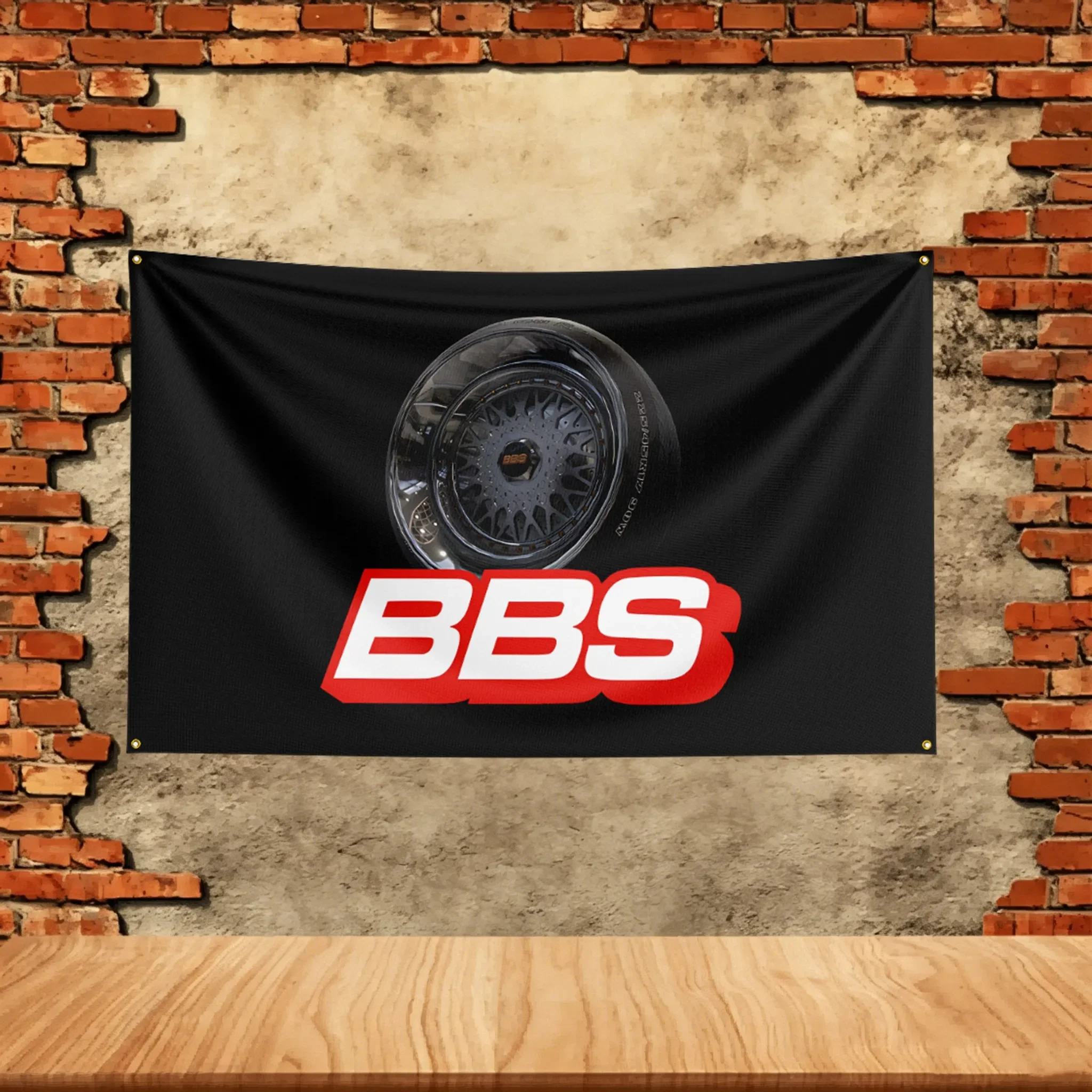 Car Parts Flag 3x5ft for B-BBS Fans Banner Custom any Image Garage Bedroom Living Room Dorm Wall Hanging Decor Tapestry