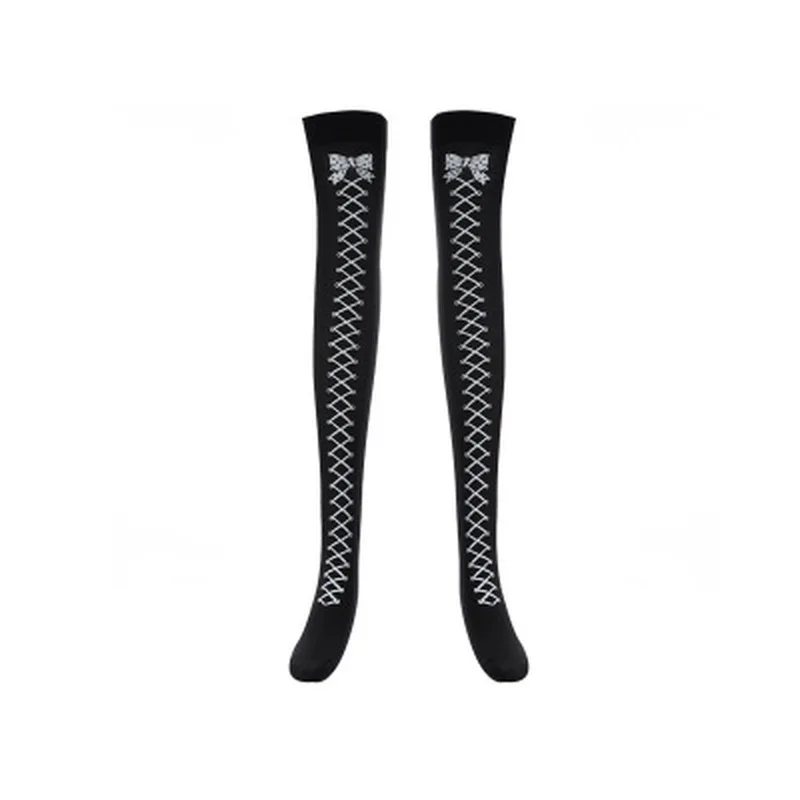 Halloween Socks Skeleton Long Knee High Socks Costume Masquerade Carnival Cosplay Soft Thigh High Socks Sexy Stockings