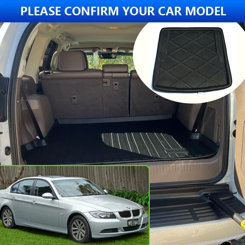 For BMW 3 Series 2006~2011 2007 2008 2009 2010 Car Rear Trunk Protector Pads Auto Waterproof Liner Anti-Fouling Mats Accessories