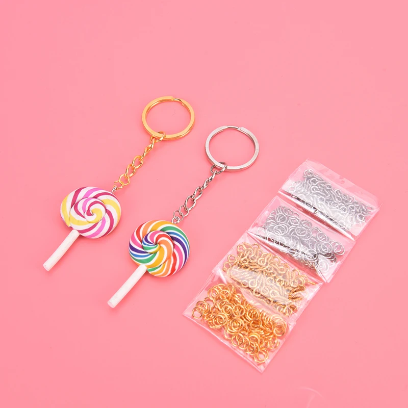 

1 комплект, брелок для ключей с цепочкой, кольца для прыжков, штифты с винтами для поделок своими руками из смолы