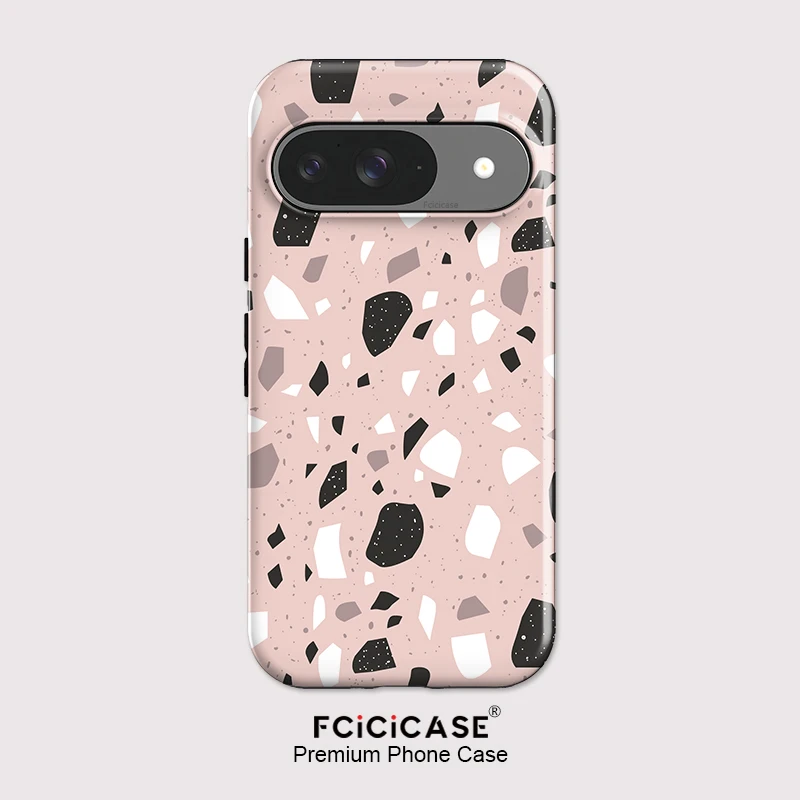 Fcicicase Luxus-Handyhülle mit Marmormuster für Google Pixel 10A 8A 7A 10 9 Pro XL 8 9 10 Pro, zweilagige, stoßfeste, matte Abdeckung