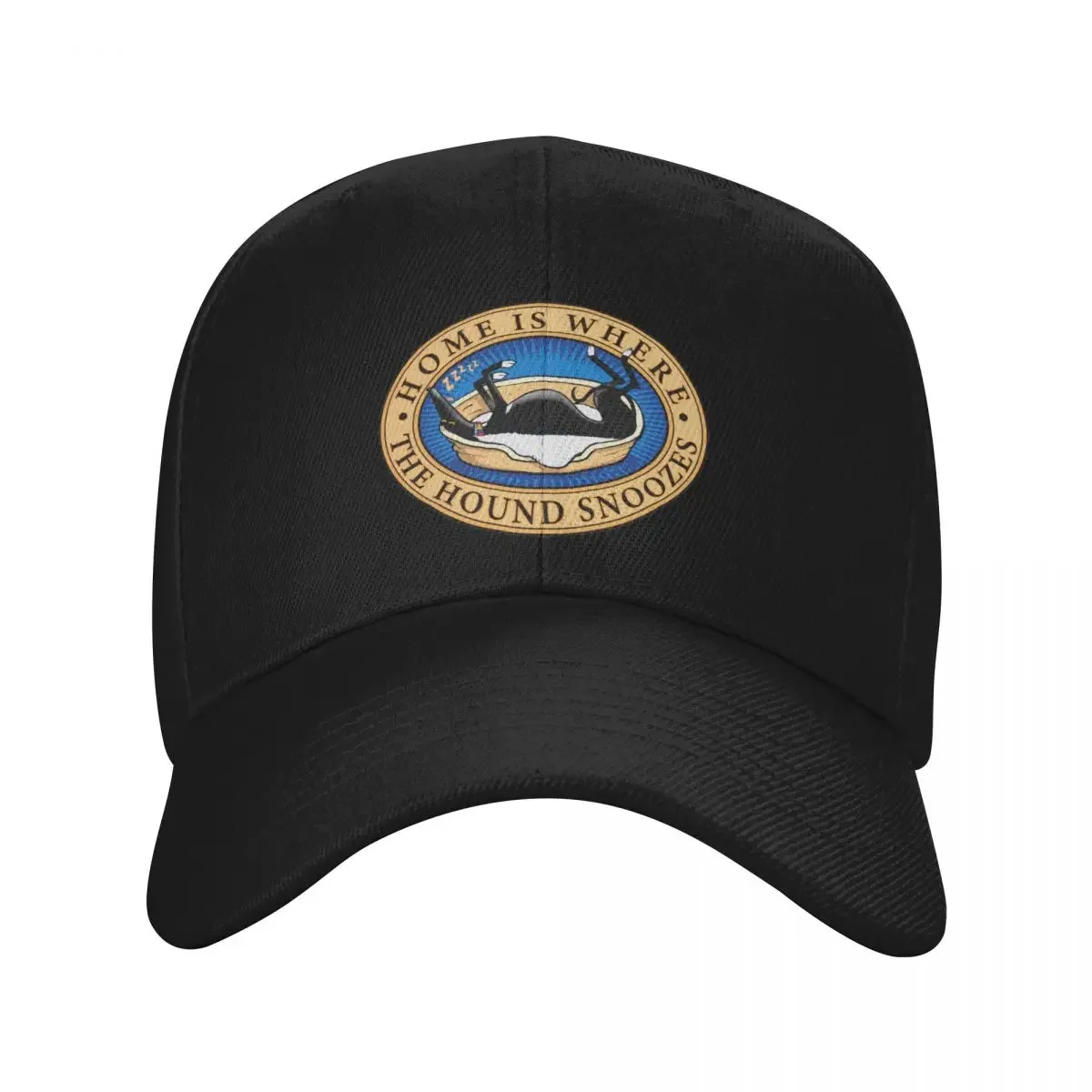 Home is where the Hound snoozes Baseball Cap Military Tactical Cap Wild Ball Hat Hat Man Luxury New Hat Boy Women's