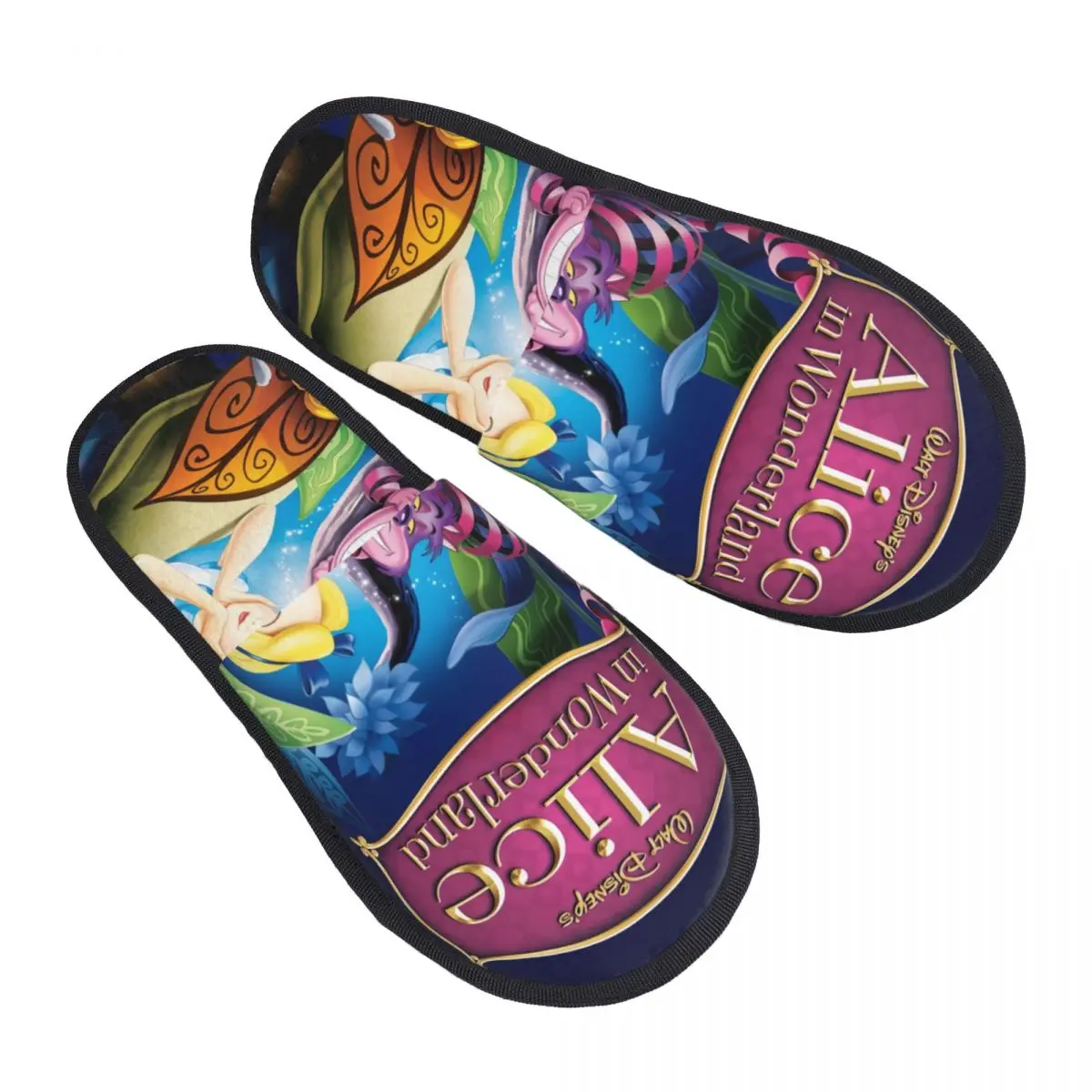 

Изготовленные на заказ тапочки из пены с эффектом памяти «Алиса в стране чудес», женские удобные теплые домашние тапочки с чеширским котом и мангой