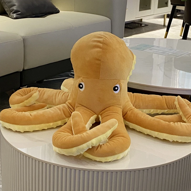 40-80cm Simulation Giant Octopus Plush Toy New Octopus Stuffed Animal Doll Cartoon Big Octopus Squid Sleep Pillow Birthday Gift