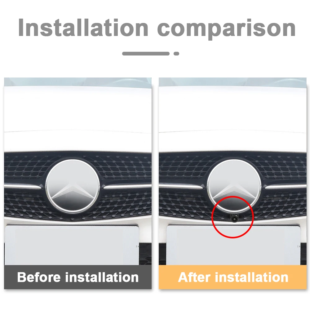 For Benz C200 2012 OEM Car Front View Camera AHD 1080P HD Night Vision Waterproof Fisheye Wide Angle 150° Parking Monitor System