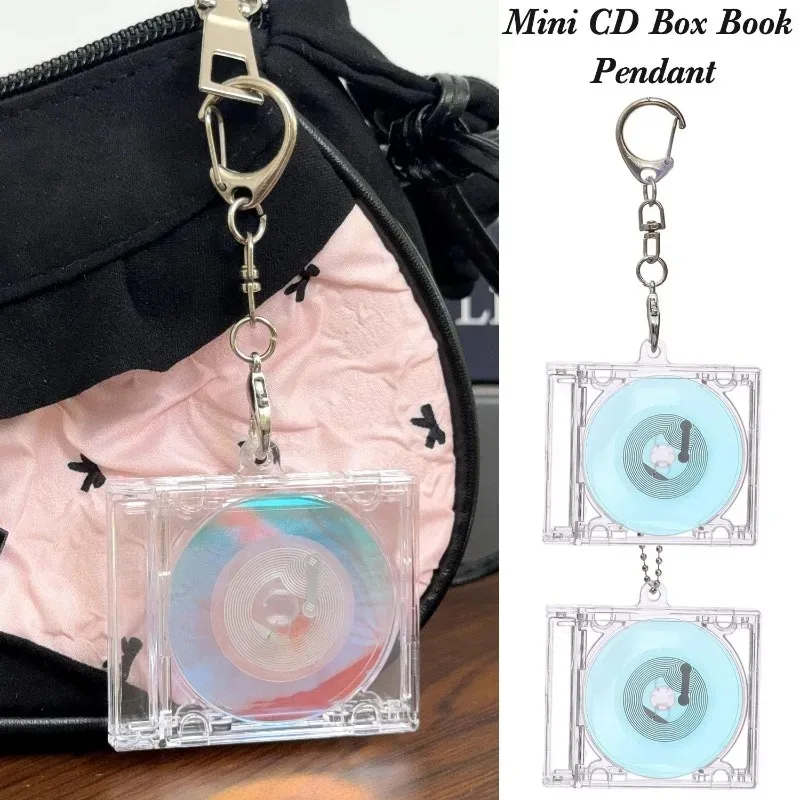 10pcs Case Keychain Peripheral Commemorative Album NFC Functional CD Disc Key Chain Mini CD Key Holder For DIY Backpack Pendant