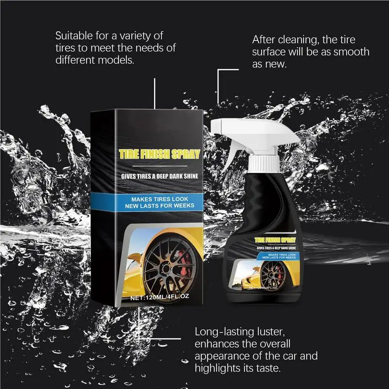 Car Tire Shine Automotive Tire Gloss Spray Protective Tire Shine Spray Long Lasting High Shine Tire Spray For Car Wheel