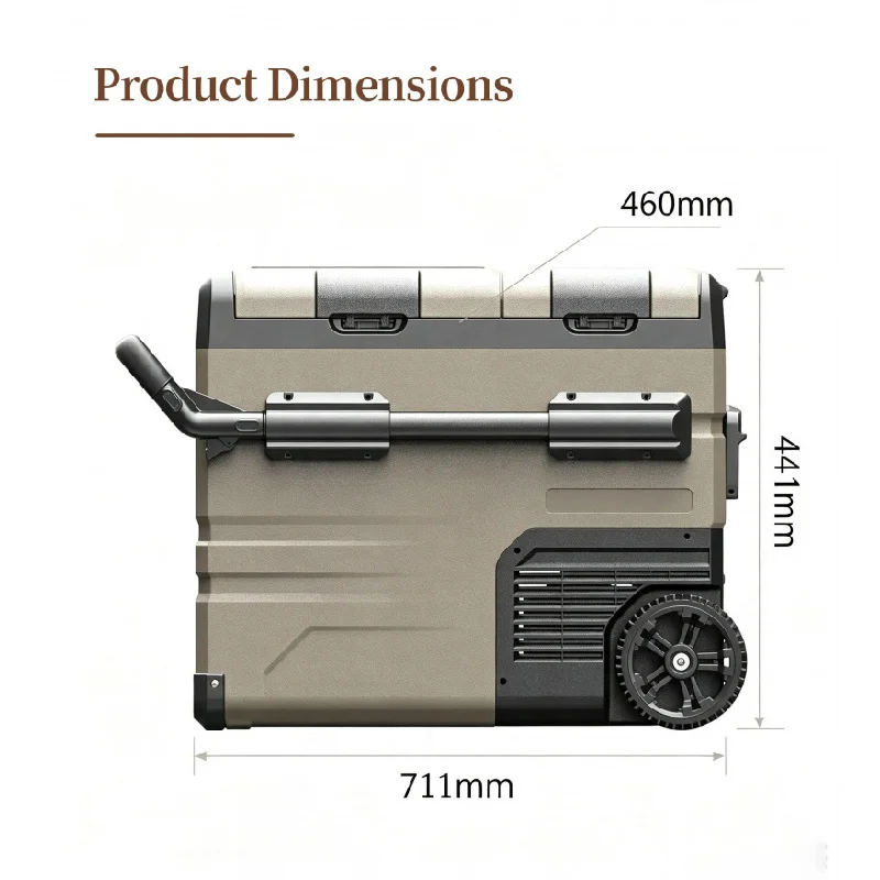 Heavy Duty Portable Compressor Dual Zone 12V 24V DC Car Refrigerator Freezer Shock Resistant For Off Road Overlanding