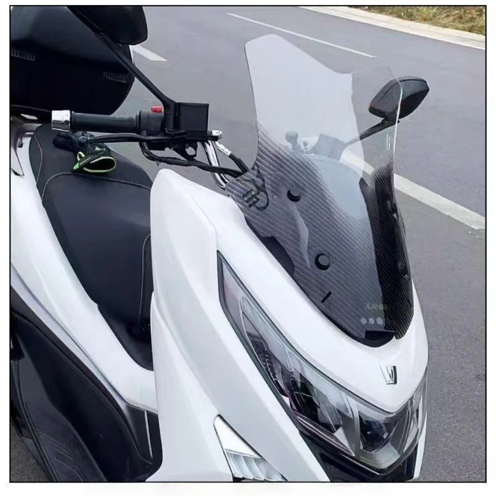 Suitable for Haojue UHR150 windshield modification, front windshield rain shield, chest protector, transparent FOX style