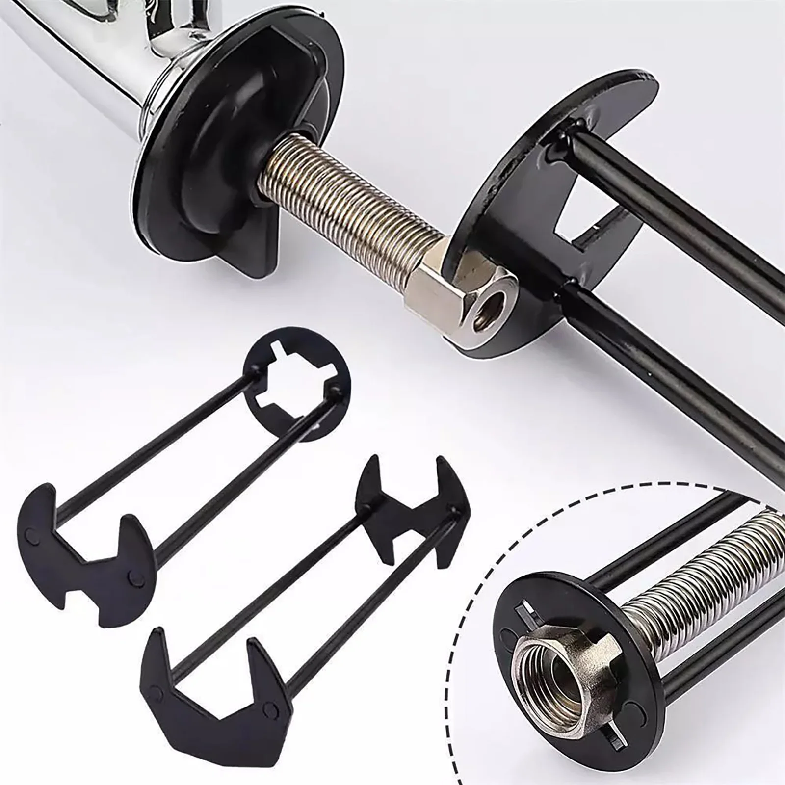 Flume Sink Wrench Sink Faucet Key Plumbing Pipe Four-claw Hexagonal Spanner Multifunctional Household Repair Plumbing Tool