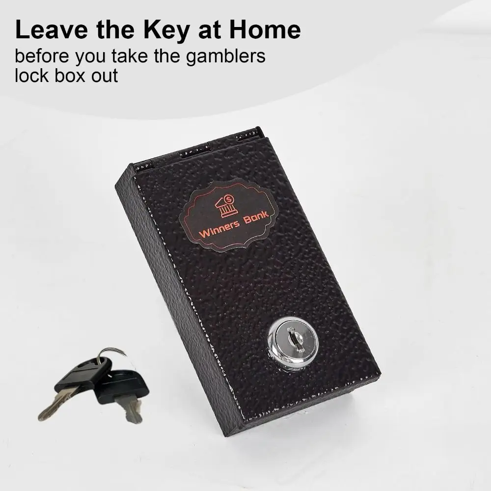 New Metal Cash Box with Key Pocket Sized Winner Bank Reusable Money Safe