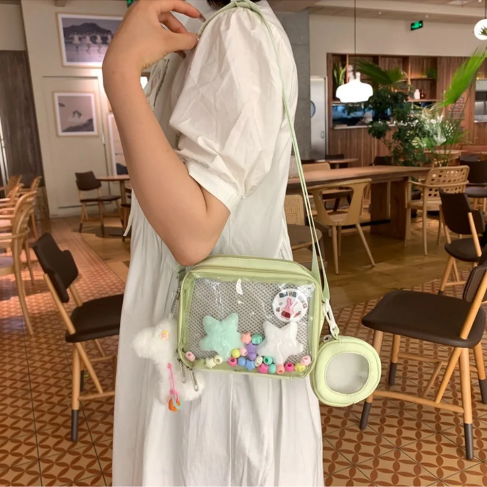 Hot Sale Trendy Shoulder Bag Casual Transparent Schoolbag DIY Doll Display Large Capacity Itabag Lady