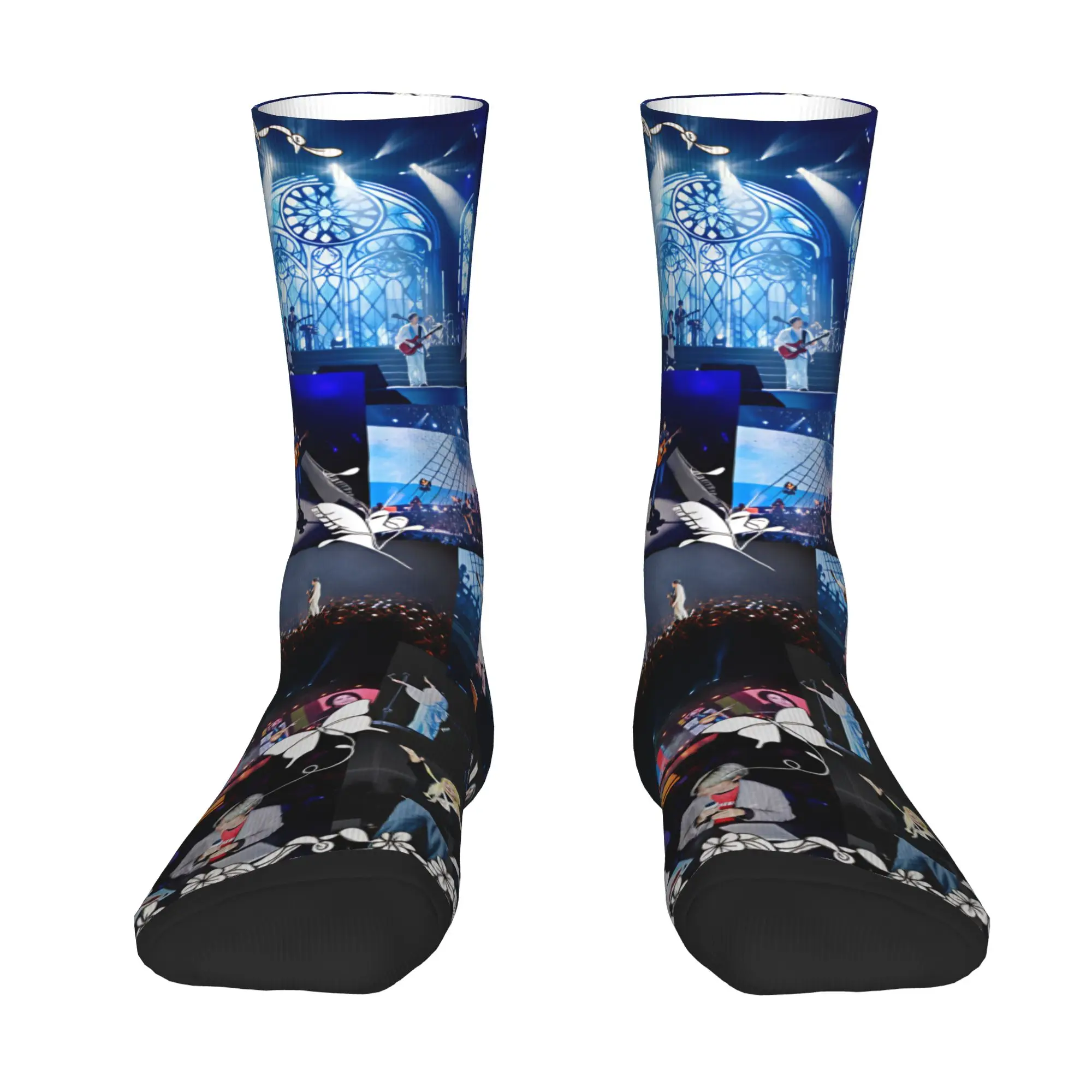 Harajuku Japane Pop M-Mrs G-GREEN A-APPLE Socks Women Men Warm 3D Printed Rock Band Basketball Sports Socks