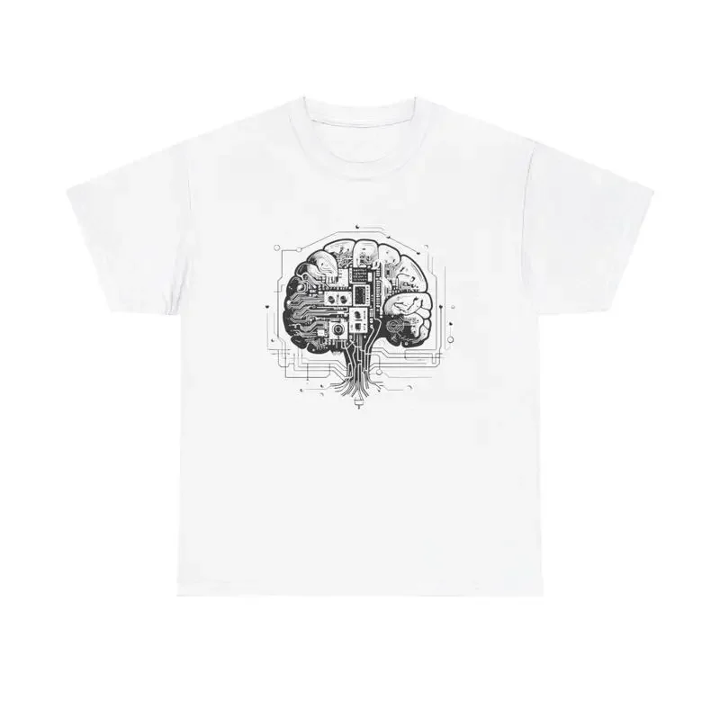 Deep Learning Brain T Shirt Cool Abstract Ai Bci Machine Tech