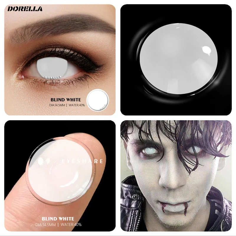 D\'ORELLA 2pcs Colored Cosplay Contact Lenses For Eyes Anime Colored Lens Yearly Eye Color Lens Beautiful Pupil Red Black Lenses