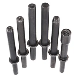 6pcs / set of Air Rivets 45 # Steel Solid Rivet Impact Head Supports Air Tools for Rust Removal / Drilling