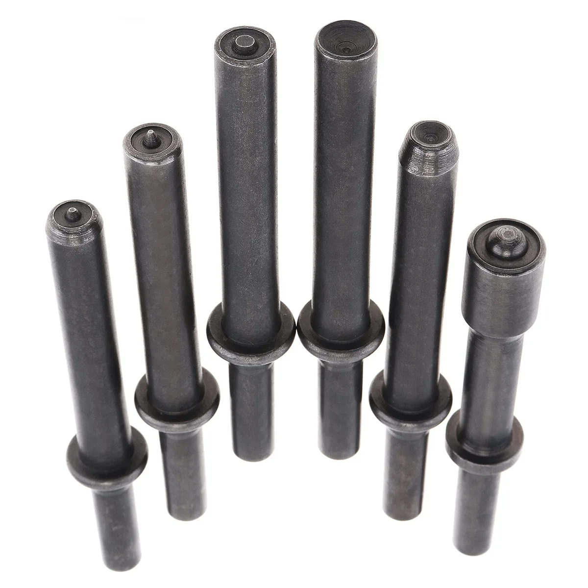 6pcs / Set of Air Rivets 45 # Steel Solid Rivet Impact Head Supports Air Tools for Rust Removal / Drilling