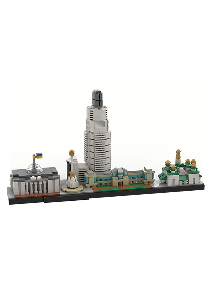 

Строительные блоки Kyiv Skyline MOC, украинская капитальная архитектура, диорама восточно-европейского города для взрослых